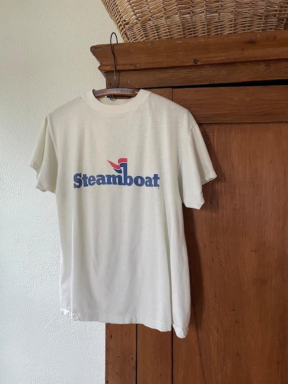 Vintage 1960s 1970s Steamboat Tee Paper Thin Worn 