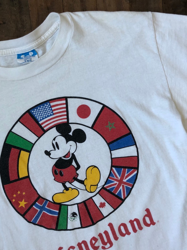 made in USA unisex vintage Disneyland tee Mickey Mouse cotton Disney Character Fashions
