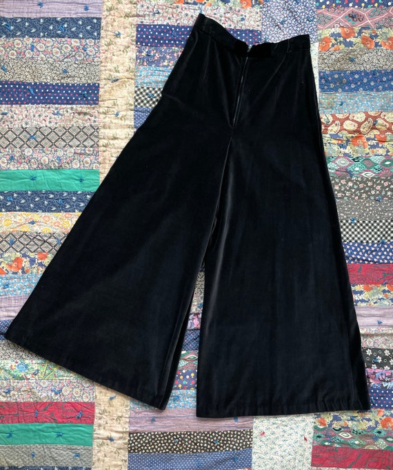 Vintage 1950s Does 1930s Wide Leg Pants Cotton Ve… - image 4