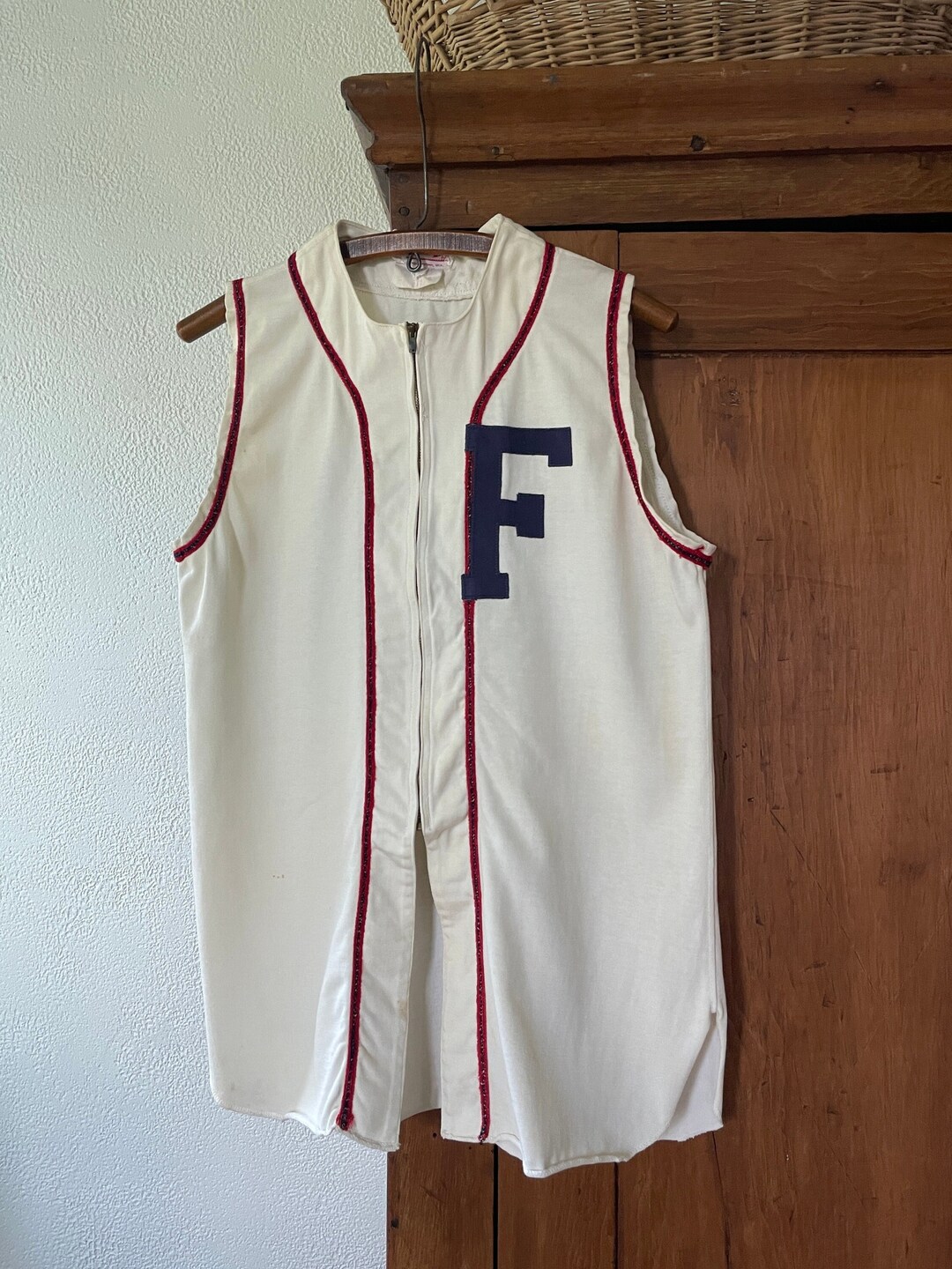Maillot De Baseball Vintage Arkansas – Taille L – Rouge Bantams