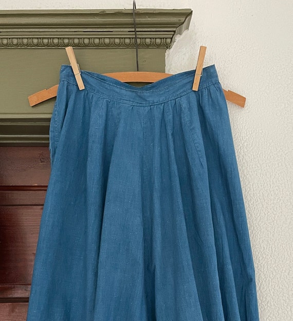 Vintage 1900s Blue Swimsuit Victorian Set Romper … - image 10