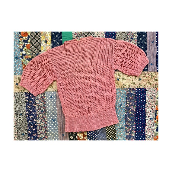 vintage 1930s 1940s hand knit sweater - open knit