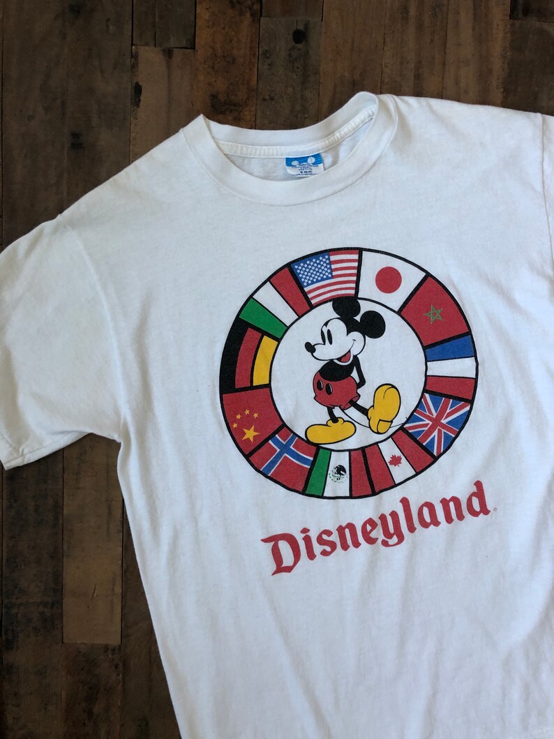 made in USA unisex vintage Disneyland tee Mickey Mouse cotton Disney Character Fashions