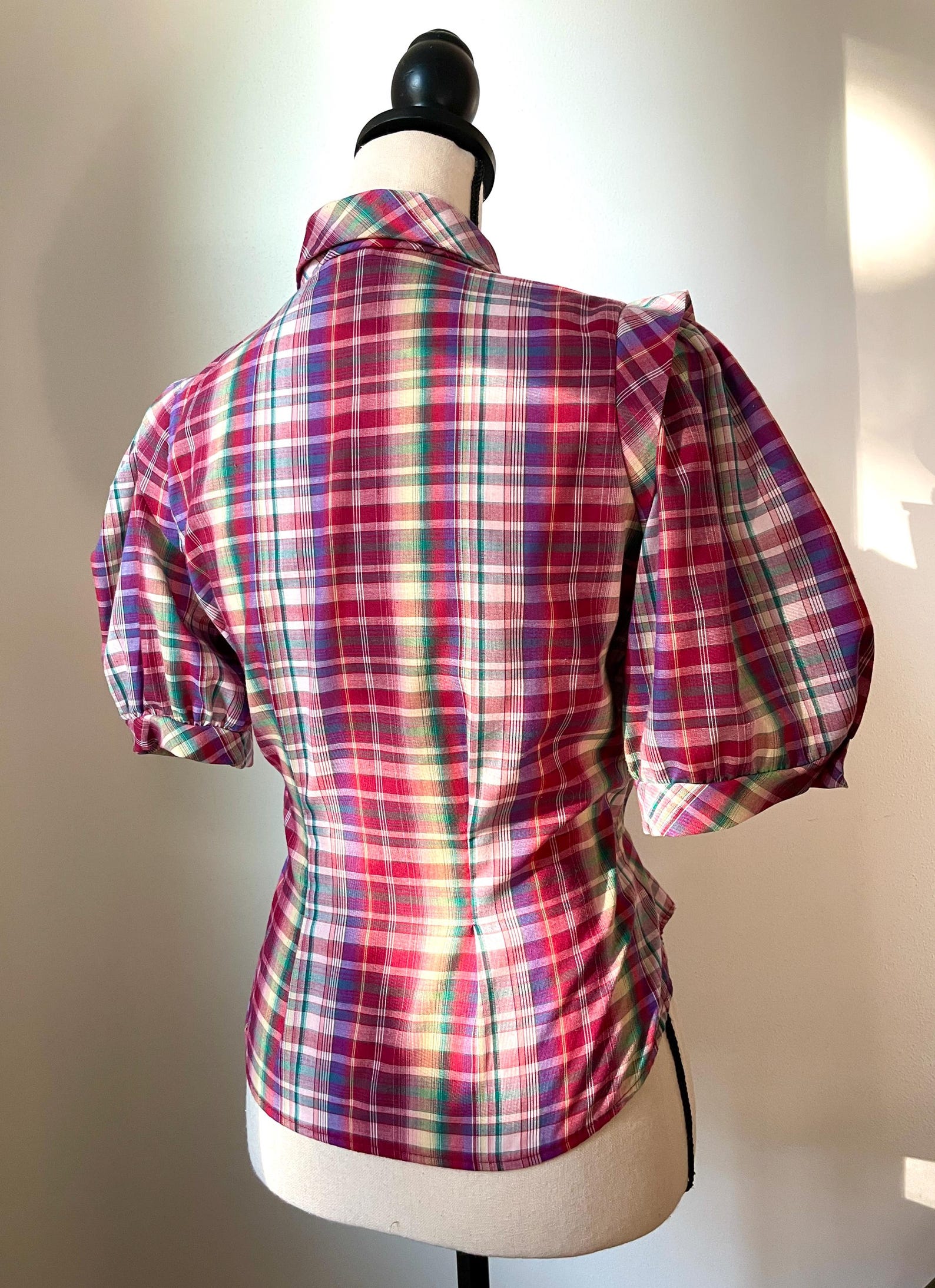 Vintage Plaid Blouse