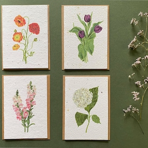 Plantable wildflower greeting card - SET OF FOUR