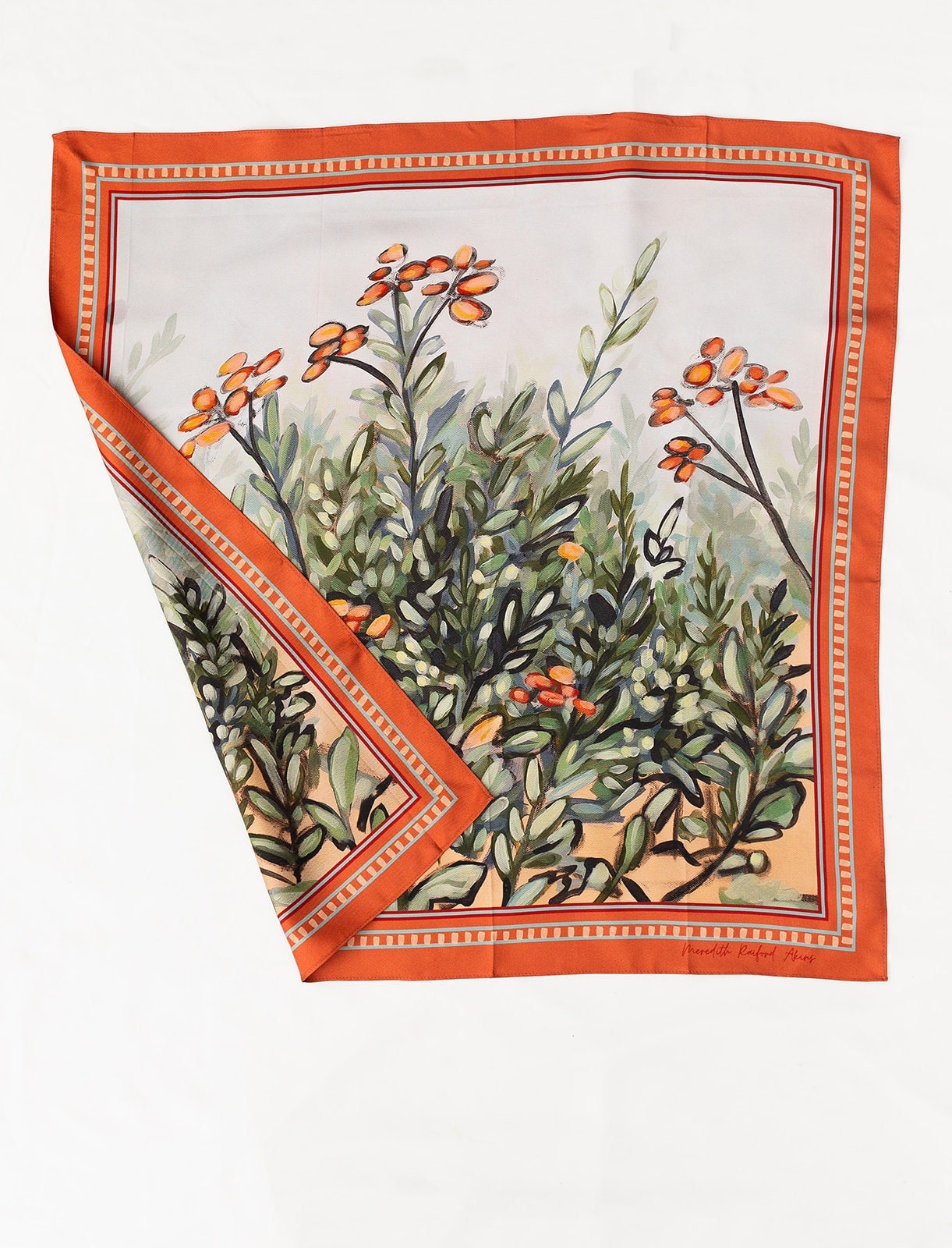 Roman Wildflowers Silk Scarf
