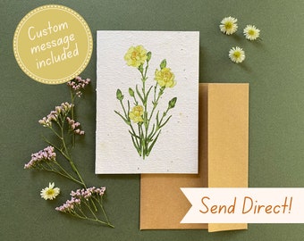 Plantable wildflower greeting card - CARNATIONS