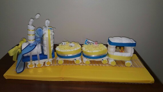 train diaper cake