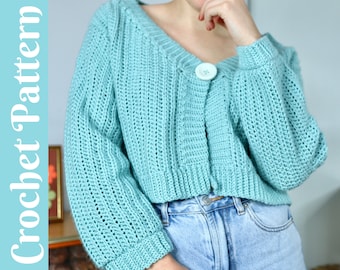 CROCHET PATTERN: The Charlee Cardi - Cropped Cardigan