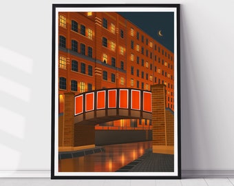 Ancoats Red Bridge print [Illustration]