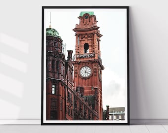 The Clock Tower Print - Cityscape - Manchester Skyline - Print - Palace Hotel