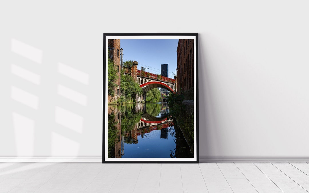Castlefield Reflection Print Manchester Cityscape House Decor