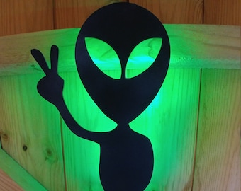 Alien UFO LED Wall Sign