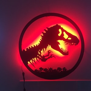 Décoration murale LED Jurassic Park