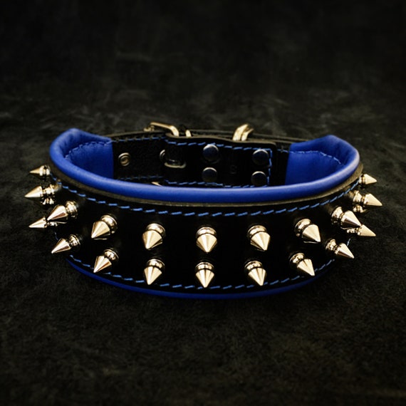 Bestia Frenchie Collar: スパイク付きハンドメイドレザー犬用首輪