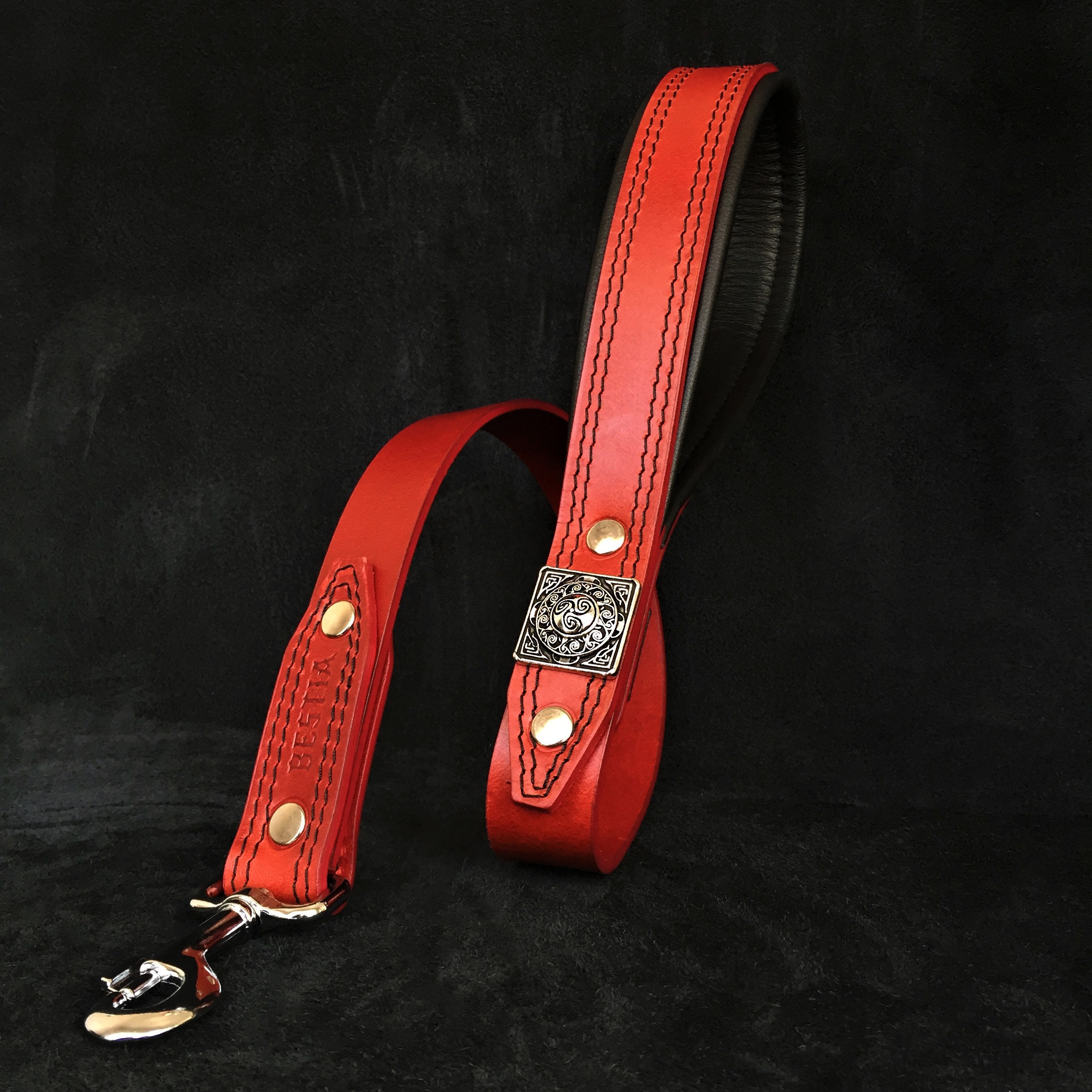 Bestia™ EROS Hundehalsband – 6,3 Cm Breit, Aus 100% Leder, Gepolstert | Für Große Hunderassen