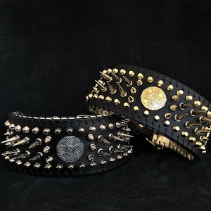 Bestia Imperium handstitched 3.15 inch- 8 cm wide Show dog collar