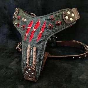 Bestia The &#39;&#39;Haunted&#39;&#39; harness LIMITED! Unique design and quality. Handmade