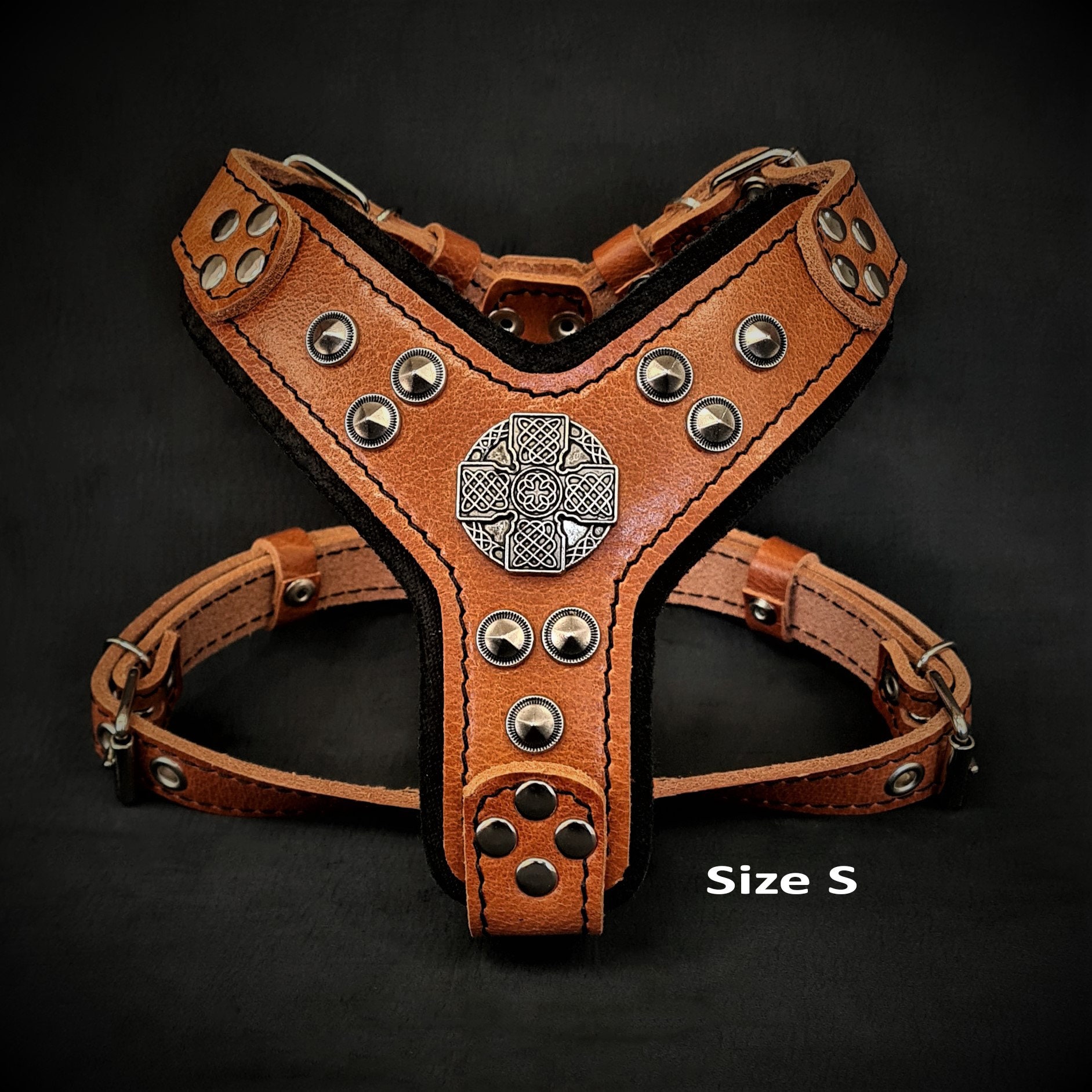 Leather Dog Harness: 