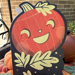 Vintage Halloween Pumpkin Greeting Card