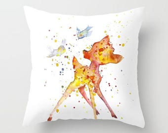 40cm x 40cm 100% Cotton Perfect Gift!! Bambi Nursery Cushion Cover Disney 