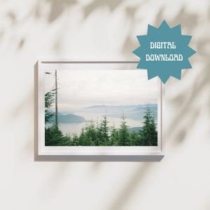 Howe Sound Islands Film Fotografie, Vancouver, British Columbia, Natur Fotodruck, Küsten Kunst, Hippie Wandkunst, digitaler Download