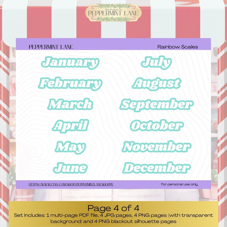 Monthly Printable Planner Stickers Kit, Dashboard Stickers Kit, Happy Planner Classic Stickers ...