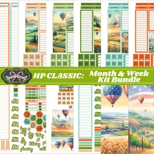 Kit de adesivos para planejador imprimível Spacious Skies - Classic Happy Planner (HP), Cricut