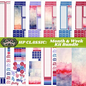 Sentindo-se patriota - Kit de planejador clássico Happy Planner (HP) para impressão, kit de adesivos para planejador, Cricut