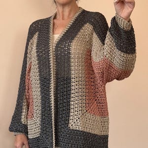 Crochet Hexagon Cardigan : Custom Cotton Blend Knit