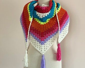 Crochet shawl, boho style