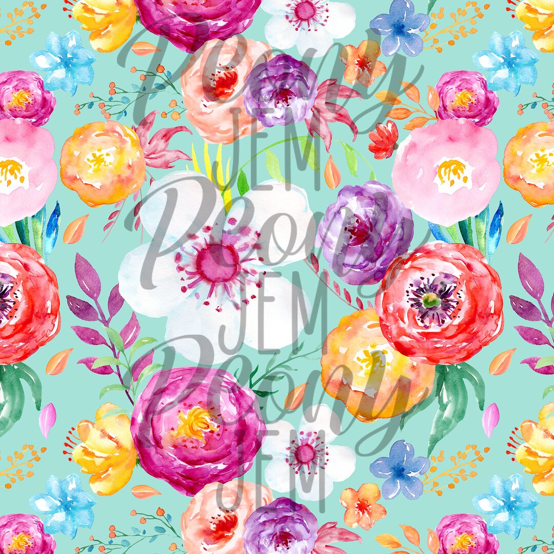 Bright Floral Seamless Design // Floral Design // Summer Floral