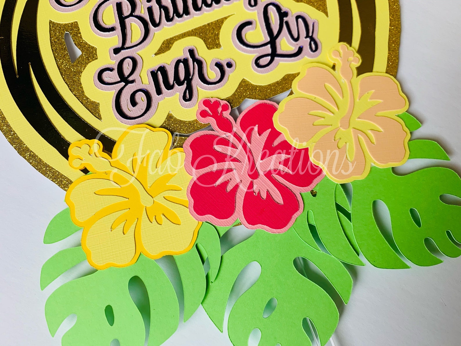 Hawaiian Cake Topper tropical cake topper tropical party | Etsy