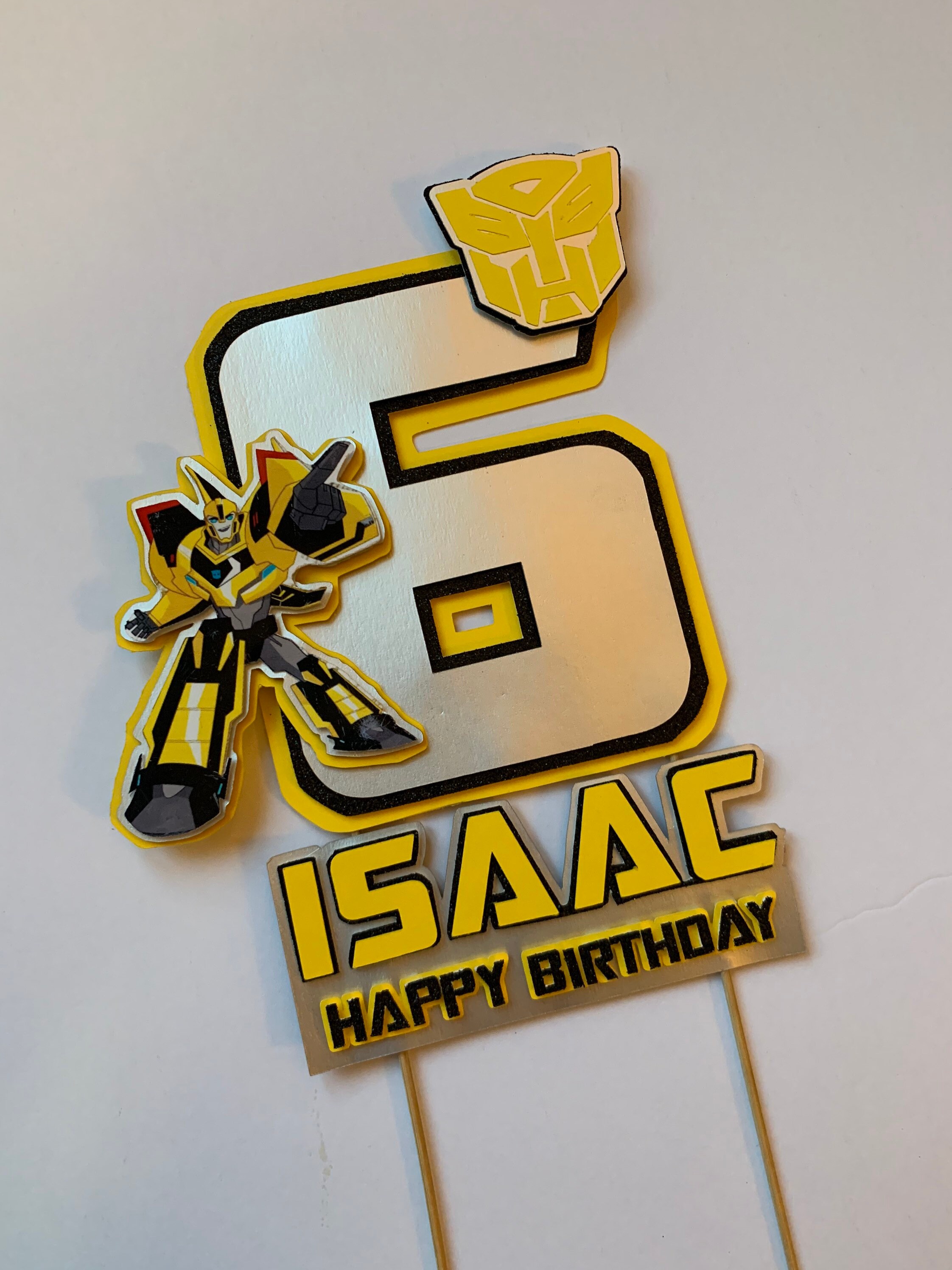 Transformers Cake Topper bumble bee cake topper transfomers Etsy