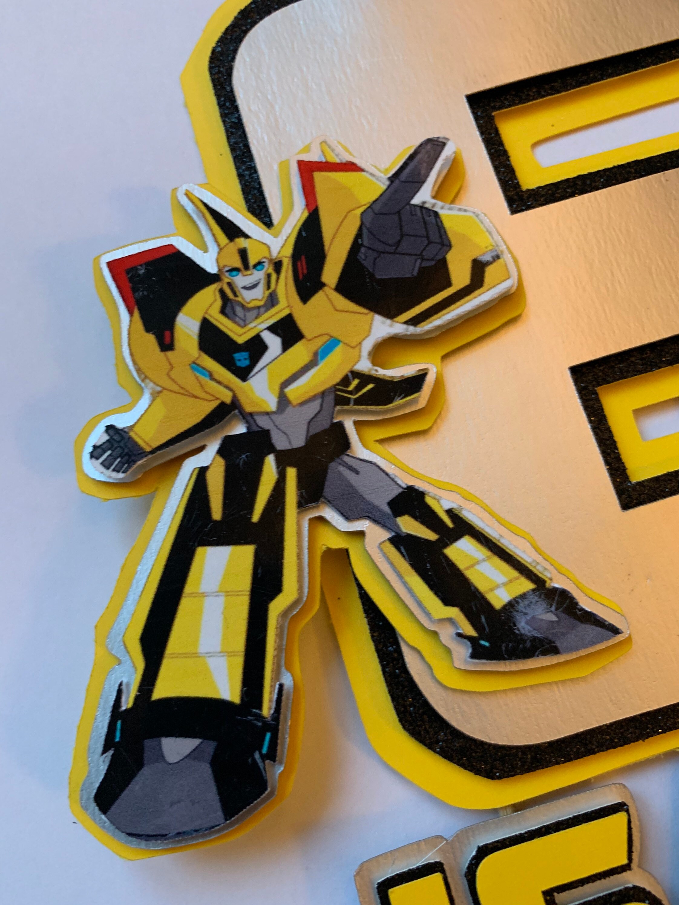 Transformers Cake Topper Bumble Bee Cake Topper Transfomers Etsy