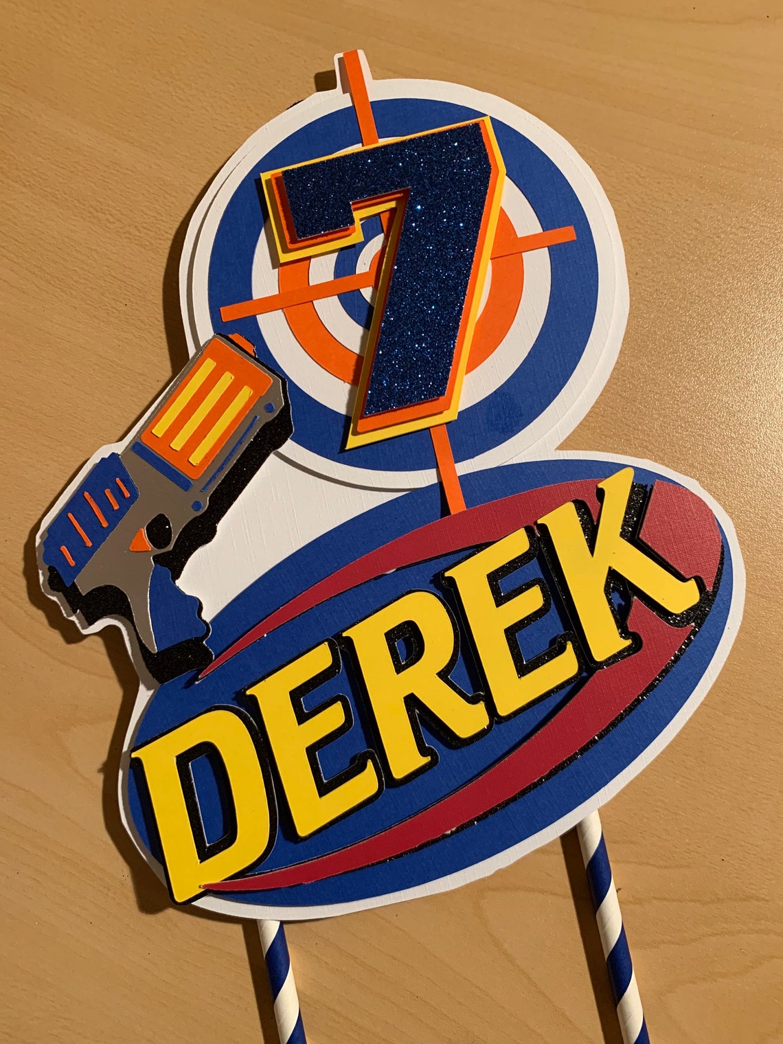 Nerf Gun Cake Topper Nerf Gun Party Nerf Cake Topper Nerf Etsy