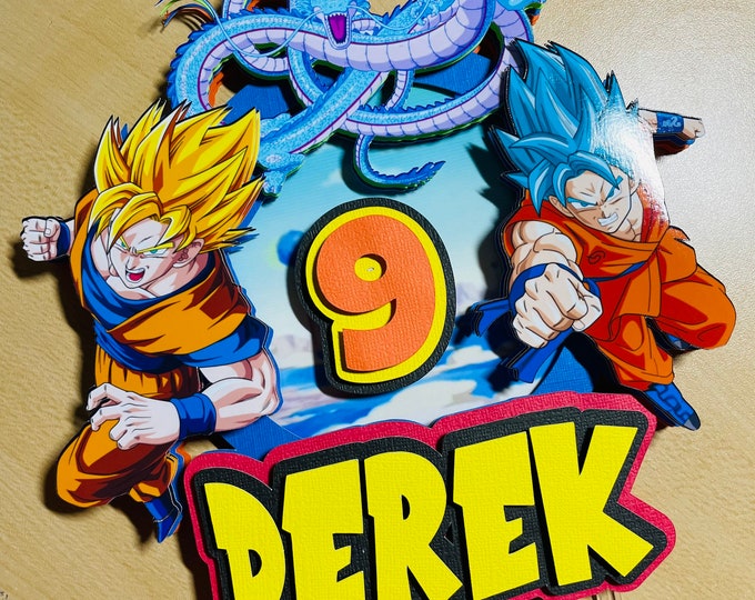 Dragon Ball Z Cake Topper, Goku Cake Topper, Dragon Ball Birthday ...
