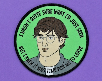 Louis Theroux iron on patch /// woven badge British television documentary funny quote political patches gift