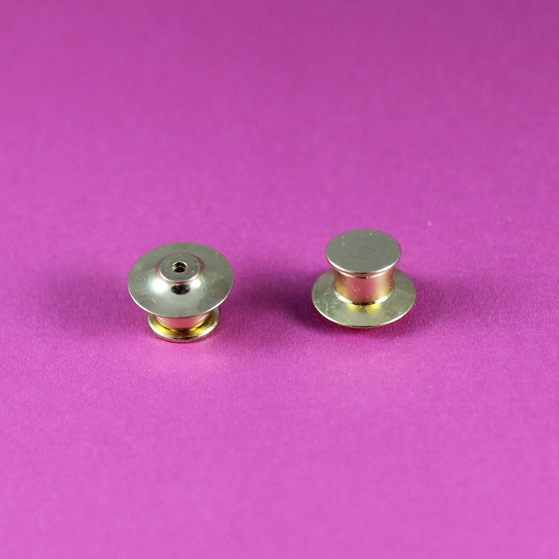Secure locking pin backs for enamel lapel pins gold tone /// Etsy
