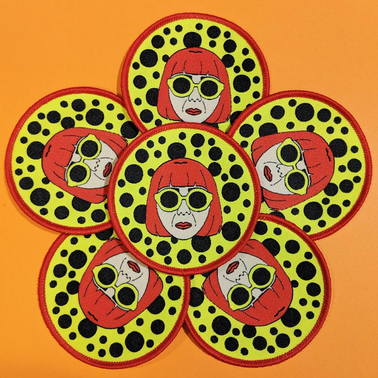 Yayoi Kusama iron on patch /// artist inspired badge patches Japanese…