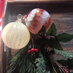 Hand blown glass ball ornaments