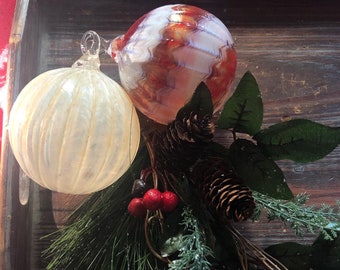 Hand blown glass ball ornaments