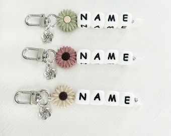 Personalized Keychain - Keychains with Name - Name Keychain - Backpack Tag - Beaded Keychain - Custom Name Keychain - Diaper Bag Tag