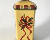 Lenox Winter Greetings Everyday Stoneware Canister, Artist Catherine McClung