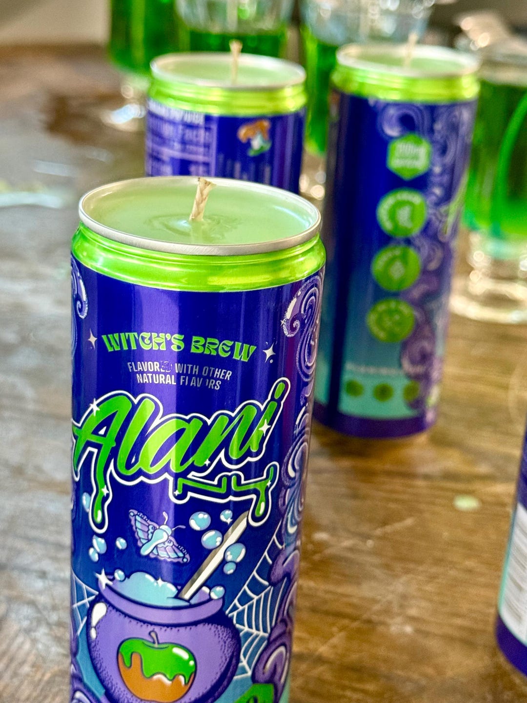 Alani Nu Cotton Candy Scented Soy Candle - Recycled Energy Drink