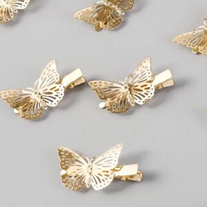 Gold Hollowed Butterfly Clips 12 Pcs Hair Decor Jewelry 3D - Etsy