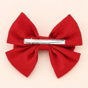 The Mckenna Bow in Red Big Christmas Valentines Red Bow Clip - Etsy