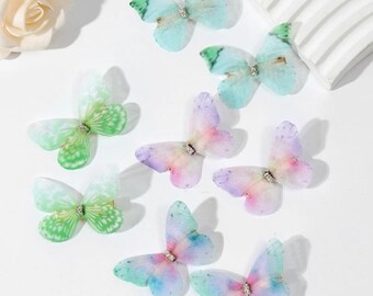 Green, purple Mermaid Butterfly clips- Butterfly wings photoshoot, fairy hair accessories, Ariel little mermaid, hair accessories, jewelry