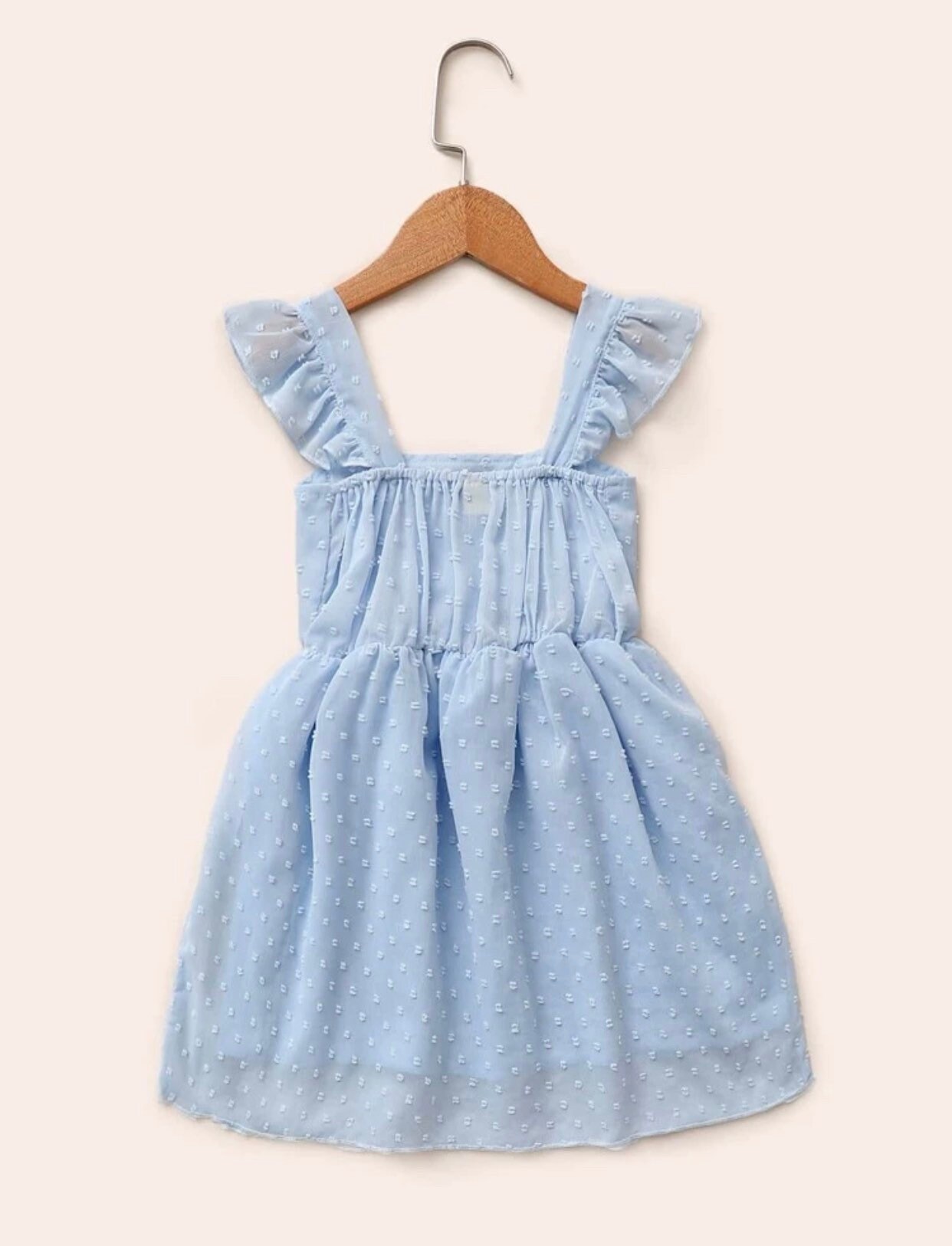 The Allie Dress Soft Blue Swiss Dot Ruffle Toddler Girl - Etsy