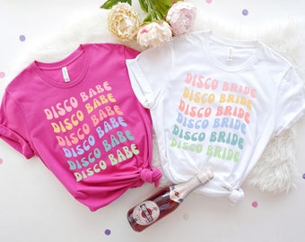 Bachelorette Favors, Bachelorette Party Favors, Disco Bride, Disco Babe Bachelorette Party Decorations, Last Disco party theme, Bride shirt